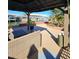 A covered outdoor gazebo with water views from the patio at 13633 Britton Dr, Hudson, FL 34667