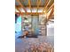 Outdoor bar showing the copper top and the backdrop of metal and stone at 13633 Britton Dr, Hudson, FL 34667