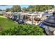 Row of parked golf carts showcasing the community's recreational lifestyle at 1710 New Bedford Dr, Sun City Center, FL 33573