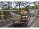 Relaxing outdoor seating on screened patio overlooking a scenic view at 2005 N Pointe Alexis Dr, Tarpon Springs, FL 34689