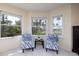 Relaxing sitting area with chairs, a view of the outdoors, and plenty of natural light from the windows at 2005 N Pointe Alexis Dr, Tarpon Springs, FL 34689