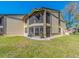 Diagram illustrating the outline of the enclosed rear patio and lawn of a condo building at 226 Woodlake Wynde, Oldsmar, FL 34677