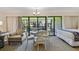 Open living area with sliding glass doors leading to a private balcony at 36750 Us Highway 19 N # 01205, Palm Harbor, FL 34684