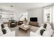 Stylishly furnished living room featuring comfortable seating, a modern entertainment center, and an open floor plan at 410 W Paris St, Tampa, FL 33604
