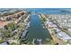 Beautiful aerial view of a canal community with boat docks and mature landscaping at 4851 W Gandy Blvd # B3L35, Tampa, FL 33611