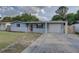 Charming single-story home featuring a stone facade and a well-maintained front yard at 7314 Princeton Dr, Hudson, FL 34667