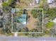 Aerial view of the home's position on the lot at 12303 Greenland Dr, Riverview, FL 33579