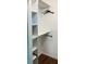 Bright closet with built-in shelving and a clothes rod for organized storage at 1601 43Rd N St # 226, St Petersburg, FL 33713