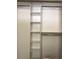 Well-organized closet interior with shelving, rods, and ample space at 1601 43Rd N St # 226, St Petersburg, FL 33713