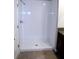 Tiled shower with tiled base and glass door in bathroom at 17152 Sunshine Mimosa St, Wimauma, FL 33598