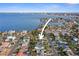 Gorgeous aerial shot showing the property's location with access to bay and coastal waterways at 266 44Th Ave, St Pete Beach, FL 33706