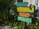 Whimsical beach-themed decor with playful signage pointing to beach time and a happy place at 266 44Th Ave, St Pete Beach, FL 33706
