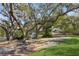 Lush yard with mature trees, offering a private and tranquil setting at 2660 Powell Ln, Tarpon Springs, FL 34688