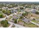 Panoramic aerial view of a residential area featuring well-spaced homes and mature trees at 5134 Jenson Ave, Spring Hill, FL 34608