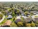 Aerial view of community and complex, showing buildings, trees and parking at 12411 Eagleswood Dr # B, Hudson, FL 34667