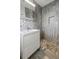 Bathroom vanity with modern shower and mosaic tile at 311 W Fern St, Tampa, FL 33604