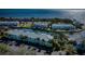 Stunning aerial view of waterfront condos with private docks and scenic water vistas at 5196 Beach Se Dr # B, St Petersburg, FL 33705
