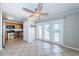 Cozy eat-in kitchen provides convenient access to the rear patio at 5196 Beach Se Dr # B, St Petersburg, FL 33705