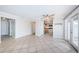 Well-lit living area flows to the eat-in kitchen and rear patio at 5196 Beach Se Dr # B, St Petersburg, FL 33705