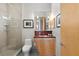 Modern bathroom featuring a glass enclosed shower and sleek fixtures at 950 Monterey Ne Pt, St Petersburg, FL 33704