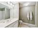 Modern bathroom featuring vanity, tiled flooring, and a glass-enclosed shower for a clean and sleek look at 345 Bayshore Blvd # P9, Tampa, FL 33606