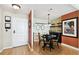 Dining area with wood floors and seating for four at 345 Bayshore Blvd # P9, Tampa, FL 33606