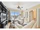 Inviting living room featuring a balcony and a stylish bookcase at 345 Bayshore Blvd # P9, Tampa, FL 33606