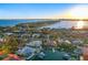 Stunning aerial view of this waterfront community with the bay in the background at 5973 Leeland S St, St Petersburg, FL 33715