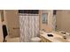 Functional bathroom featuring a tub with shower and vanity at 2222 Norwegian Dr # 24, Clearwater, FL 33763