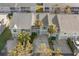 Bird's eye view of the property featuring lush landscaping, a well-maintained facade, and ample parking at 238 Sun Ketch Ct # 95, Treasure Island, FL 33706