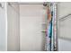 Shower with tile and shelves at 2451 Baywood W Dr, Dunedin, FL 34698