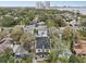 Scenic aerial view showcases the property surrounded by lush greenery and city skyline at 2915 W Bay View Ave, Tampa, FL 33611