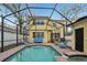 A refreshing pool with an attached spa, all surrounded by a screened enclosure at 2915 W Bay View Ave, Tampa, FL 33611