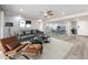 Spacious living room with recessed lighting, sleek flooring, and open layout at 3021 Countryside Blvd # 23A, Clearwater, FL 33761