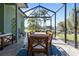 Enjoy the outdoor dining on the lanai overlooking the water, equipped with a dining table and relaxing seating at 3749 Zachary St, New Port Richey, FL 34655