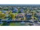 An aerial view of the neighborhood, highlighting its proximity to the water and other homes at 4291 Flexer Dr, Hernando Beach, FL 34607