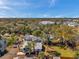 Aerial view of neighborhood showcasing the tree coverage and proximity to the waterway at 921 7Th Nw St, Largo, FL 33770