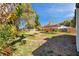 Spacious backyard with green grass and a wood fence at 921 7Th Nw St, Largo, FL 33770