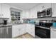 Modern kitchen features stainless steel appliances, granite countertops, and a stylish backsplash at 107 6Th Nw St, Ruskin, FL 33570