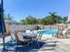 A backyard showcases a pool, seating, and plenty of room to relax at 2823 St Croix Dr, Clearwater, FL 33759