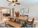 Bright dining area with modern table and decor, flowing into the kitchen and living spaces at 2823 St Croix Dr, Clearwater, FL 33759
