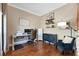Functional office space with a modern desk, organized shelving, and comfortable chair at 405 Apache Trl, Brandon, FL 33511