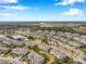 Aerial view of the community featuring homes, ponds, trees, and landscaping at 5086 San Martino Dr, Wesley Chapel, FL 33543