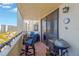 Enjoy stunning water views from this cozy balcony with seating and BBQ grill at 5915 Sea Ranch Dr # 403, Hudson, FL 34667