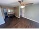 Spacious Primary bathroom with wood-look flooring, double sink vanity, and well-lit mirror at 645 38Th S Ave, St Petersburg, FL 33705