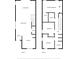 Floor plans for both floors showing the bedroom, kitchen, living room, and bath layouts at 10906 Johanna Ave, Riverview, FL 33578