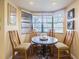 Charming breakfast nook featuring a round table and a large window with a pleasant view at 1232 Persimmon Dr, Holiday, FL 34691