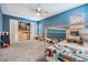 Bright bedroom with carpet, closet, a ceiling fan and natural light from a window at 1905 Dove Field Pl, Brandon, FL 33510