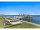 A private dock features a sitting area along the waterfront at 1906 Carolina Ne Ave, St Petersburg, FL 33703