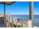 Outdoor bar overlooking the water features barstool seating, grill, and stone accents at 1906 Carolina Ne Ave, St Petersburg, FL 33703